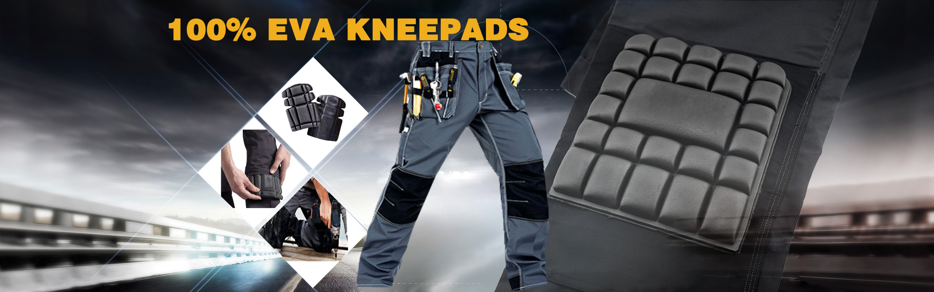 Safety Anti-Slip Labor Protective Gear with Adjustable Hooking Loop Straps Bofoho Knee Pads EVA Waterproof Garden Construction Knee Sheath